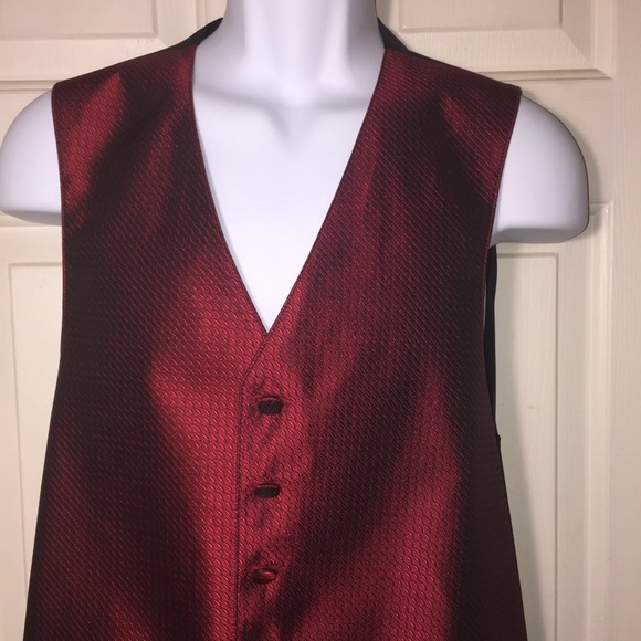 Vintage Red Metallic Bachrach Vest ♥️ - Picture 4 of 10